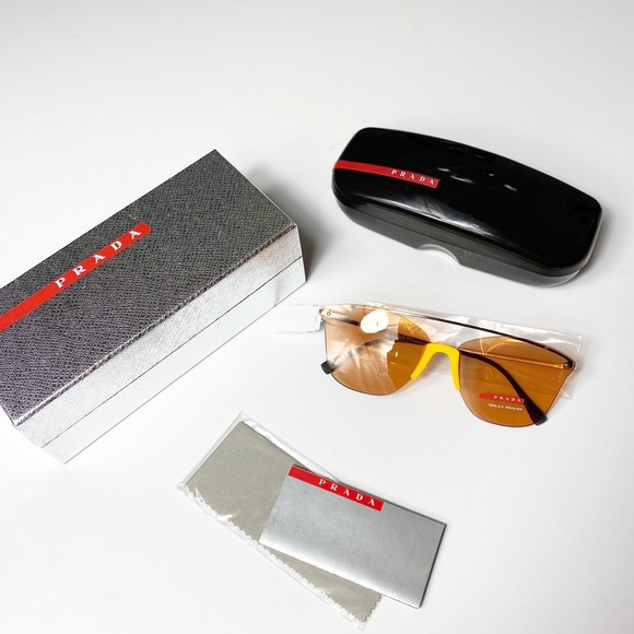 Prada Linea Rossa Unisex Orange Lens Sungl… - Picture 3 of 7